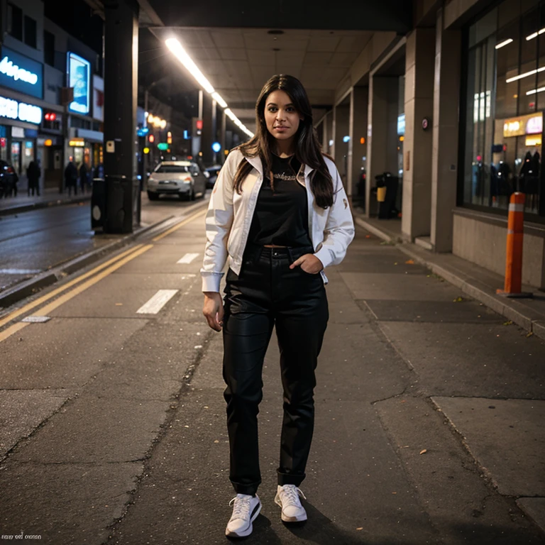 Full body picture of a 25 years old Mia Watts standing