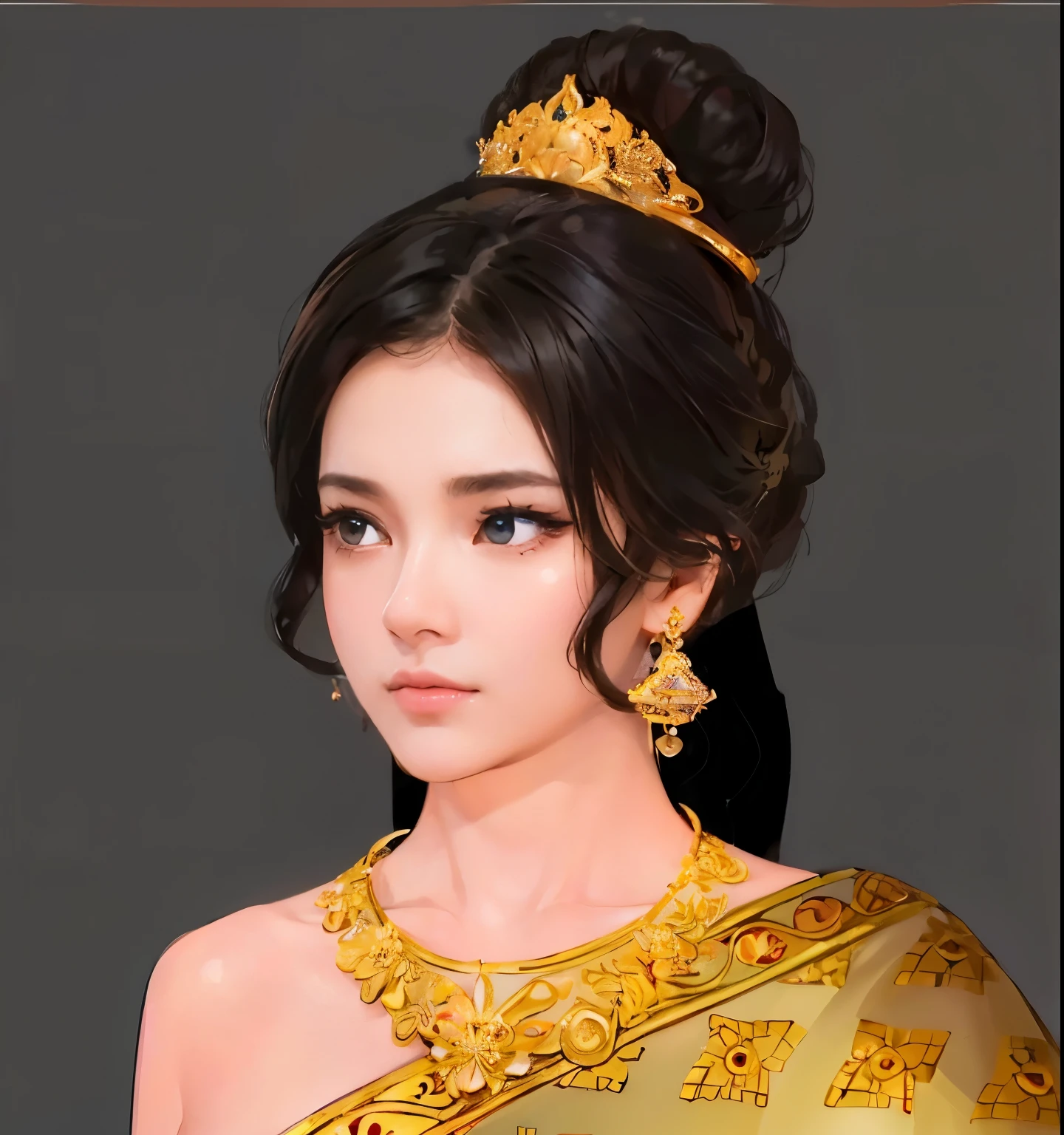 beautiful, masterpiece, best quality, ((pretty eyes), (delicate face)), hiqkgbody, animation, 1girl, Sam Yang,, Portrait shooting, watching the audience, intricate details,, ((Strong contrast between light and dark)),, (5 fingers, fine handshape, 1.5)),