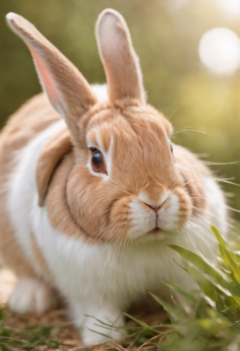 cute rabbit, playing,white rabbit