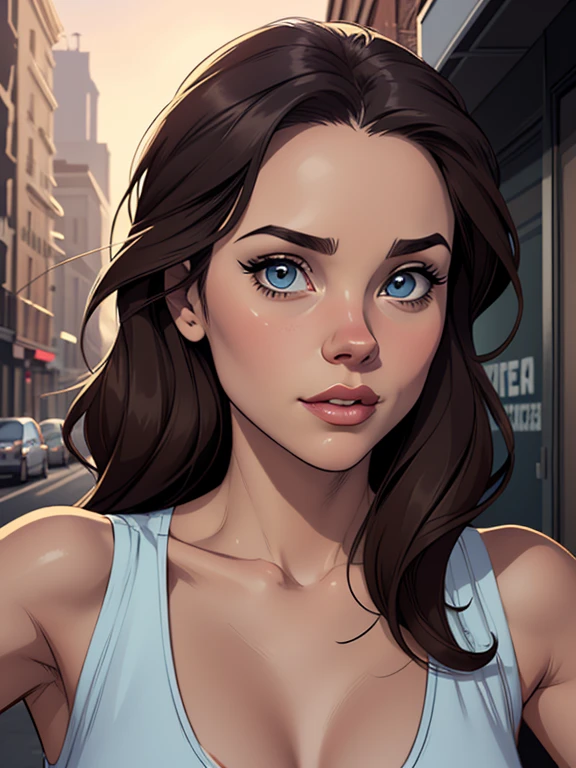 Personagem Christina Ricci Imagem de desenho animado de uma mulher .cartoon style illustration, estilo de arte dos desenhos animados, estilo de arte dos desenhos animados, digital illustration style, design de personagens altamente detalhado, arte digital detalhada fofa, City fan art, Design de personagens de retrato, beautiful digital illustration, retrato de alta qualidade, Arte em quadrinhos, mulher jovem.  fantasia espartilho sensual. expression of sexual desire