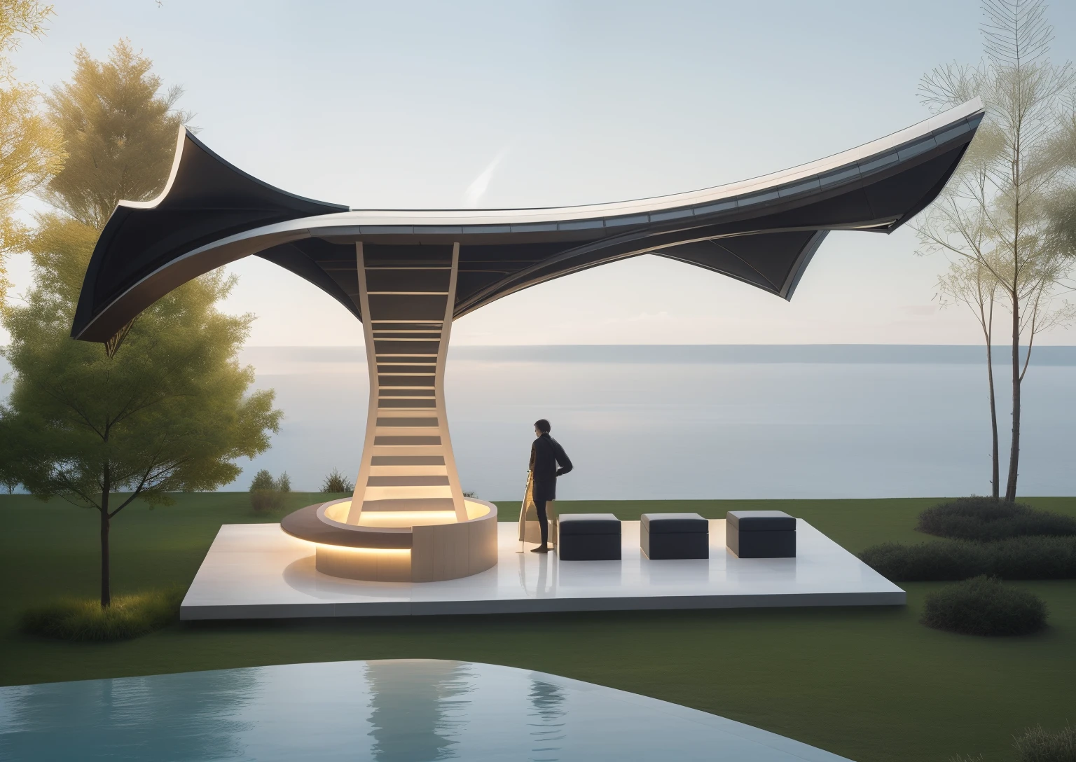 When to design a MEDITERRANEAN EXTERIOR house, exterior design, (dark blue roof:1.1), (tuile:1.2), (|fond de ciel sombre| at nuit) (Mediterranean style:1.1), |mur de briques|, ((Iron on with artistic pattern details:1.3) designed to make garde-corps, the Windows),(porte xingfa), (curved arch:1.35), (mur blanc), (Night light:1.3), (nuit view:1.3),designed to make gates, garde-corps, the Windows), The house bathed in natural nuitlight and has warm LED lighting. Super net comme des photos prises avec un appareil photo professionnel, detail of color block wall, (|color block materials| in MEDITERRANEAN house), color block blanc maison MÉDITERRANÉENNE (((volumetric light))), (outdoor ceiling spotlight:1.2), (Exterior nuit feux de recul:1.2), (| MEDITERRANEAN cornice|), Le point central de la pièce est la lumière LED chaude avec une température de couleur de 3600k,|feux de recul| light up the columns around the house, nuit, 8k euh, DSLR, soft lighting, high quality, grain de film, Fujifilm XT3 jour, 8k euh, DSLR, soft lighting, high quality, grain de film, Fujifilm XT3, L&#39;ambient lighting highlights textures and details, créer une atmosphère de type photo d&#39;archives, (((best quality))), ((chef-d&#39;artwork)), ((Meilleure illustration)), ((Meilleures ombres)), ((Great detail)), (Lignes complexes), (photorealism),(hyper detail), ((Archiquotidien)), ((award-winning design)), (dynamic light), ((jour)), (lumière parfaite), (Shimmering light), (hidden light), ((photorealistic)), ((FKA, Thai, RTX, SSAO)), ((post-traitement)), ((post-production)), ((Computer graphics, Effets visuels, effets sonores)), ((en couleur)) ,((Unreal Engine 5)), ((intricate details)), ((extreme detail)), ((Science)), ((hyper-detail)), ((Great detail)), ((super realistic)), ((Crazy Detail)), ((rendu d&#39;octane)), ((cinematic)), ((tendance sur Artstation)), ((High fidelity)