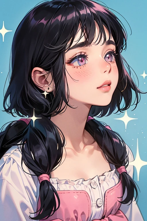 Dora shares some characteristics with Samson, most notably her black-dot eyes. She has small dots of pink blush on her cheeks and a black nose. her paws and the insides of her ears are light blue. SPARKLE; GLITTER