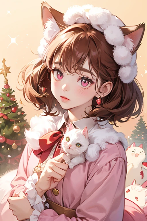 Felicity is a cat with creamy white fur, and reddish-brown hair. Felicity has lovely pink cheeks and big eyes. Her pupils are usually black, but turn red when she is surprised. Her ears are pink inside, and she has a small red nose. She looks similar to Merry, another cat villager, and initially wears the Dapper Shirt. SPARKLE; GLITTER