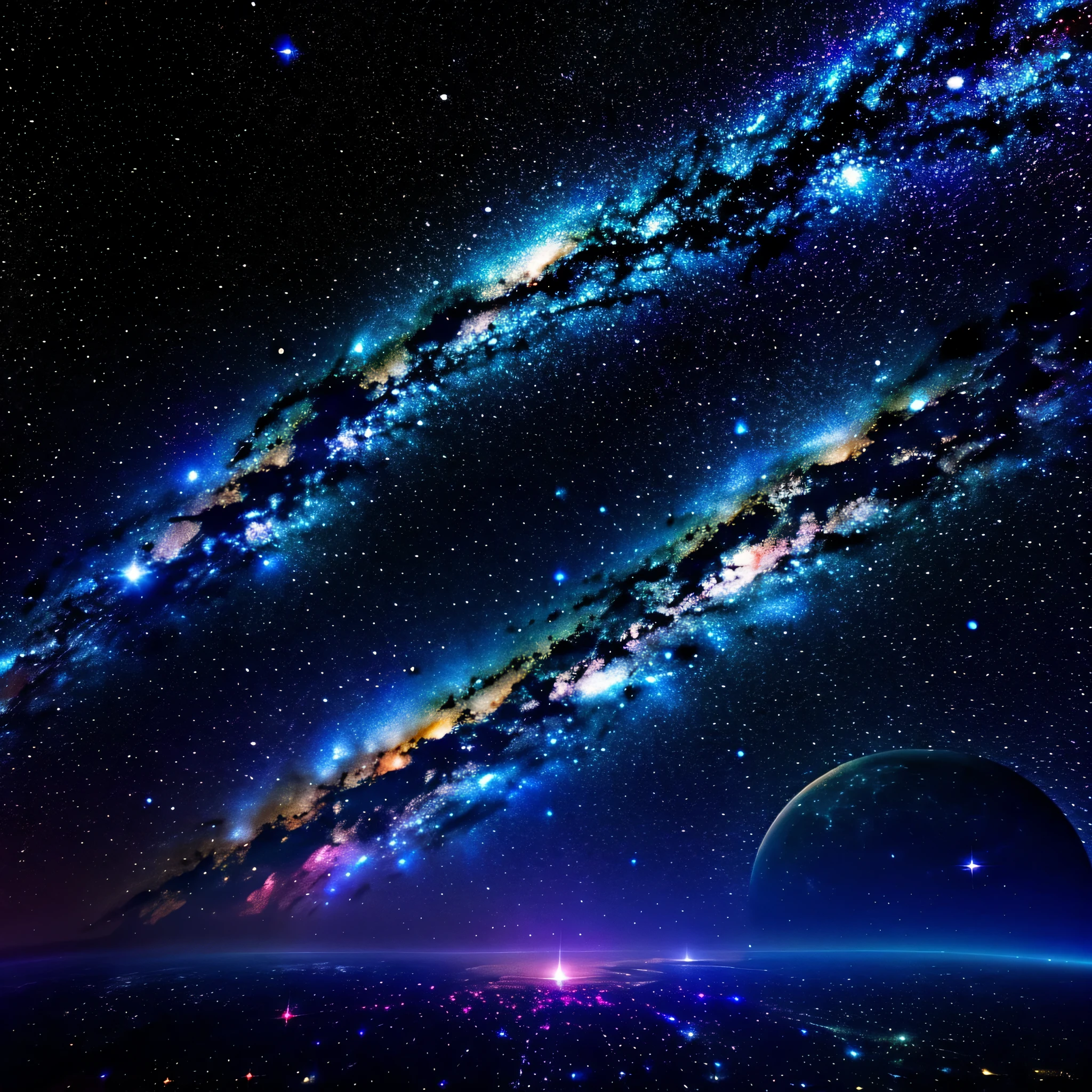 a picture of a night sky and stars, starry sky 8 k, space themed,  starry night sky, space sky, galaxy + baroque, galaxy colored, beautiful detailed fantasy, galaxy sky, matte art,