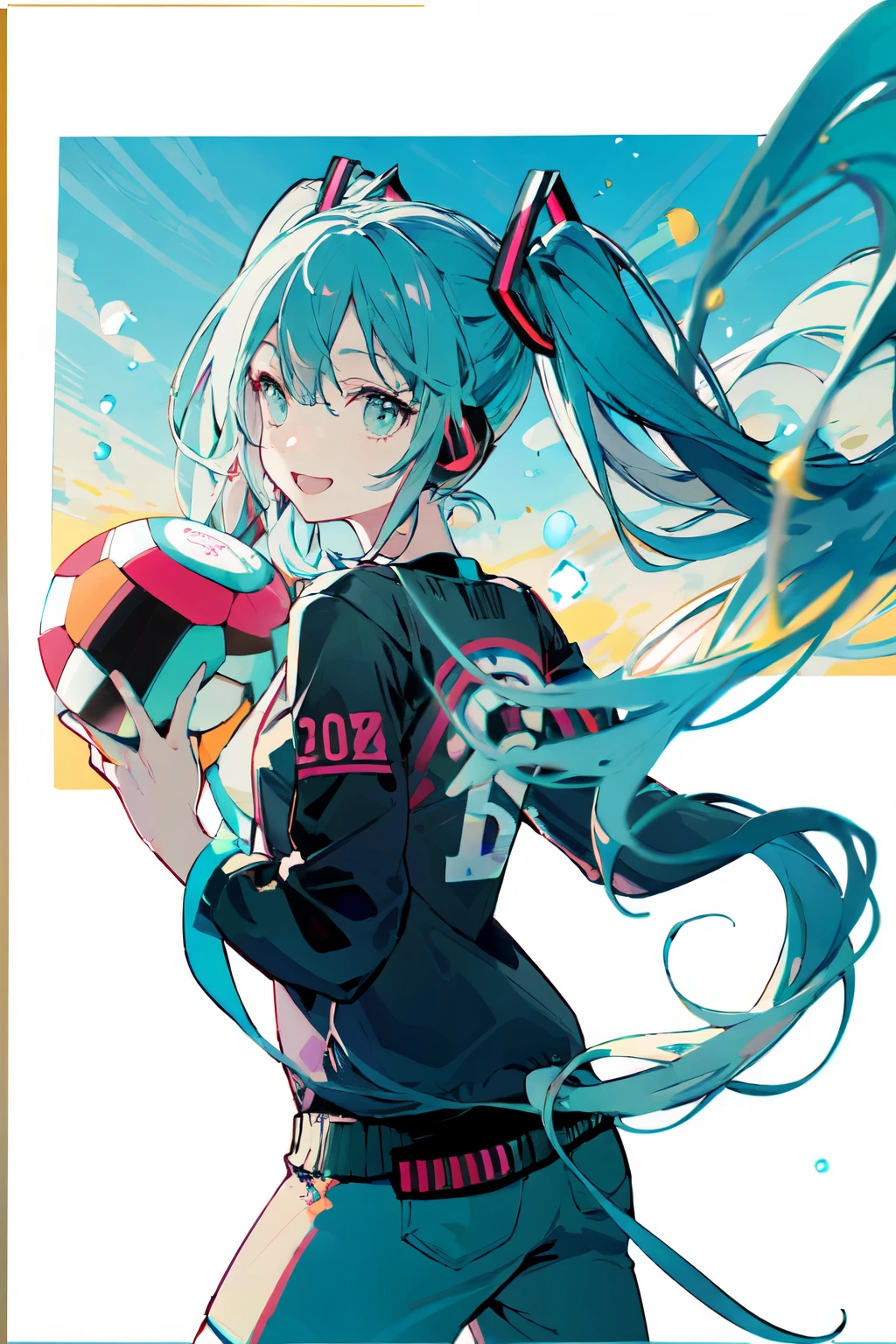 Hatsune miku ganando una copa de futbol
 