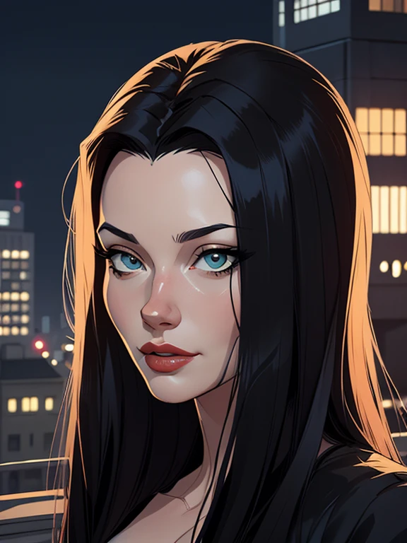 Personagem Morticia Addamsnua pelada sem roupas magem de desenho animado de uma mulher .cartoon style illustration, estilo de arte dos desenhos animados, estilo de arte dos desenhos animados, digital illustration style, design de personagens altamente detalhado, arte digital detalhada fofa, City fan art, Design de personagens de retrato, beautiful digital illustration, retrato de alta qualidade, Arte em quadrinhos, mulher jovem. expression of sexual desire