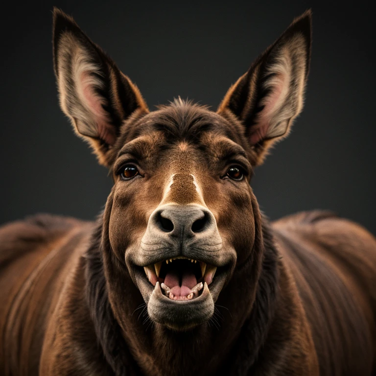 Imagine an animal with a mouth and jaws of a dog ,eyes and ears and skull of a donkey ,the body of human and wearing barcelona shirt