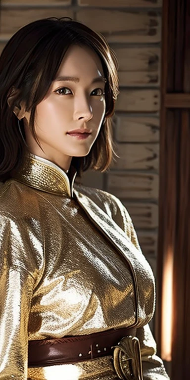 realistic, High resolution, soft light,1 female, alone, hip up, glowing skin, (detailed face), chinese armor,