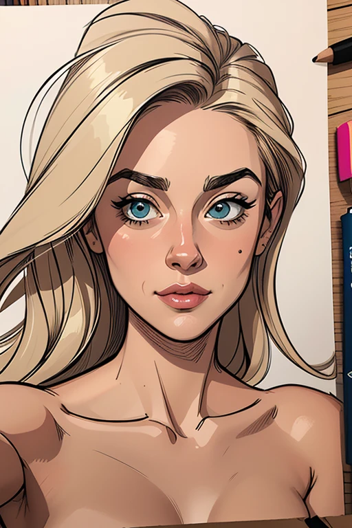 Character Alicia Silverstone naked without clothes cartoon image of a woman .cartoon style illustration, estilo de arte dos desenhos animados, estilo de arte dos desenhos animados, digital illustration style, design de personagens altamente detalhado, arte digital detalhada fofa, City fan art, Design de personagens de retrato, beautiful digital illustration, retrato de alta qualidade, Arte em quadrinhos, mulher jovem. expression of sexual desire
