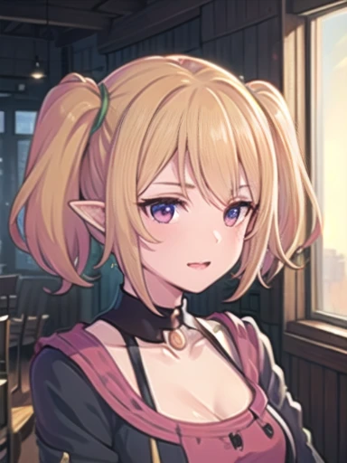 NSFW, ((black bra)),Underwear showing through the shirt,chloe,masterpiece, highest quality, super detailed, shine, shine光, ray tracing, Depth of the bounds written, (perfect face, detailed face, fine eyes,perfect hand :0.7),(8k),super realistic face,ray tracing,perfect lighting,highest quality, super detailed, shine目, (look at the audienceいる,smile:1.1), ((1 girl)), (mature woman:1.4), classroom,1 girl、solo、chest、look at the audience、blush、bangs、chloe(princess connect)、Upper body,st.Teresa's Girls Academy Uniform、pointy ears、twin tails、elf、blonde hair、tie、black coat、gray shirt、purple eyes、choker、手首のScrunchie、Scrunchie、pleated skirt、黒いchoker、red skirt、緑のtie、open clothes、hair between eyes、socks、thigh straps、loafers、,((super detailed背景)), mistress pose, ((8k wallpaper)) , smile, blush, outdoor, Day, blue sky, empty, look at the audienceいる, moody lighting, face-to-face audience,