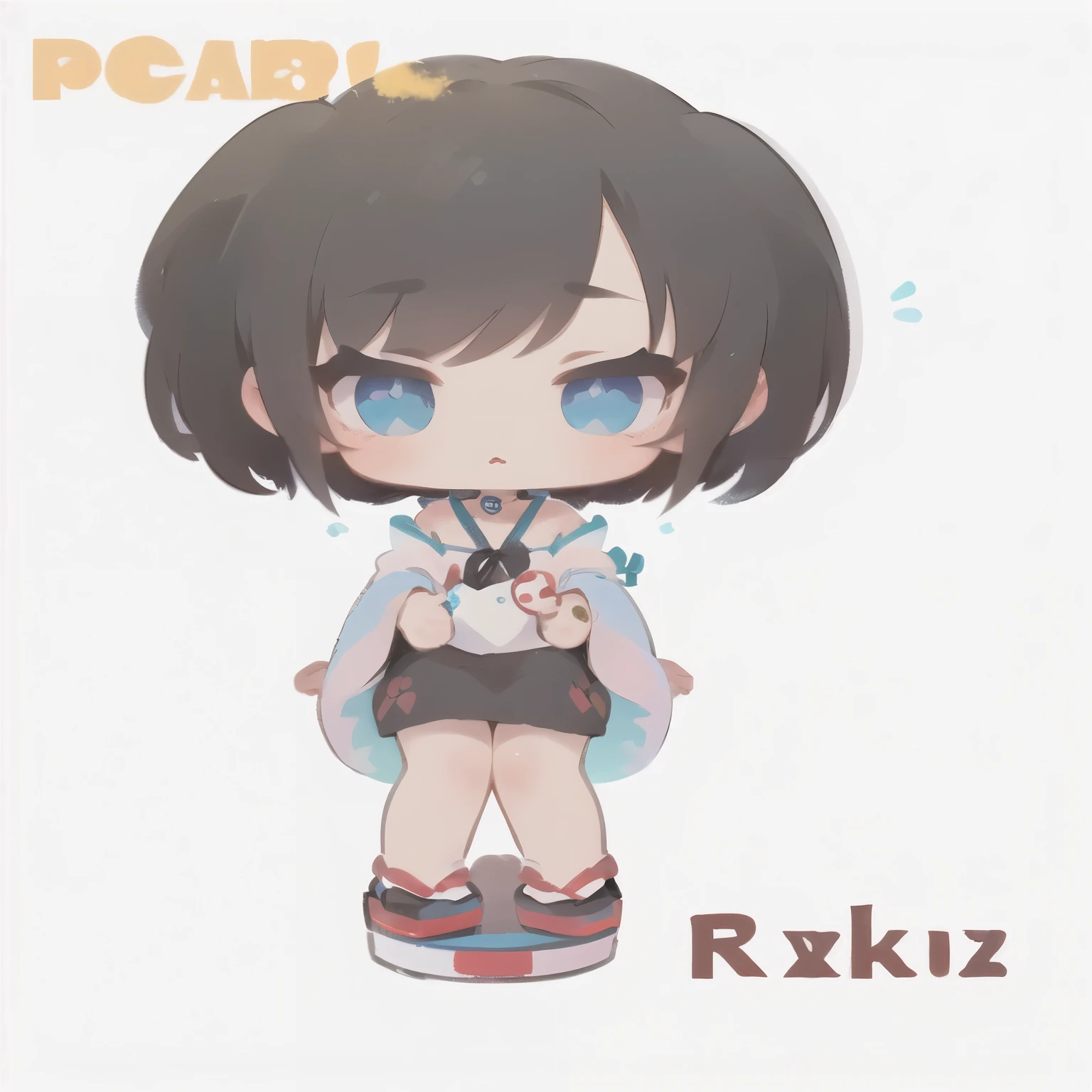 a close up of a cartoon character with a dress and a bow, pixiv, fubuki, chibi girl, pixiv style, rukis, cute kawaii girl, pixvy, yukky, digital art on pixiv, at pixiv, trending on pixiv, kawaii chibi, chibi anime girl, top rated on pixiv, in an anime style