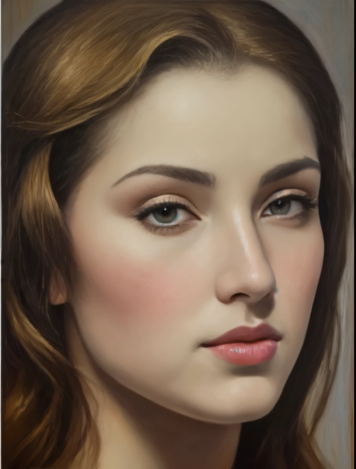 obra de arte, arte detalhada, retrato, garota, Middle Ages, classicismo, estilo de Andrey Atroshenko, pintura, Traditional media, realista, figurativo, belas artes, oil on canvas, HDR, 8k, Personagem original, high resolution, Alto detalhe, concentre-se no rosto, intrincado, perfeito