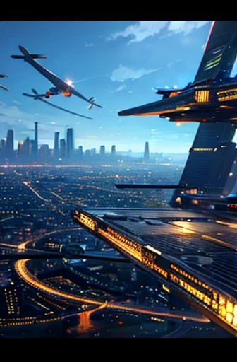 Flying Futuristic City