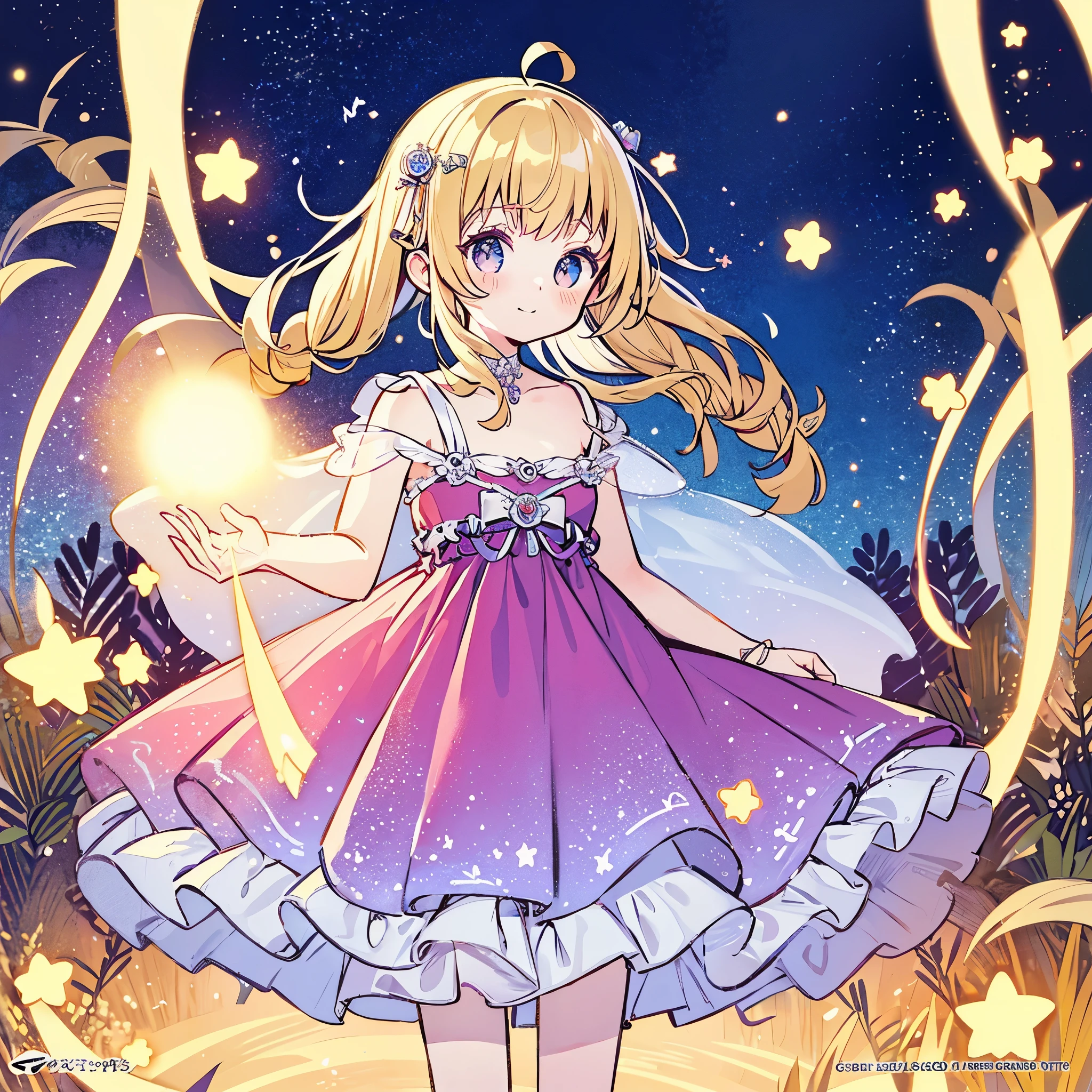 complex background, wishing star background, a woman wearing an ethereal mystical pink translucent dress that reflects the stars, perfume promo art, mystic, complex drawing, highly detailed, Covergirl brand, promo art, artistic rendition, ethereal, starry night, midjourney style