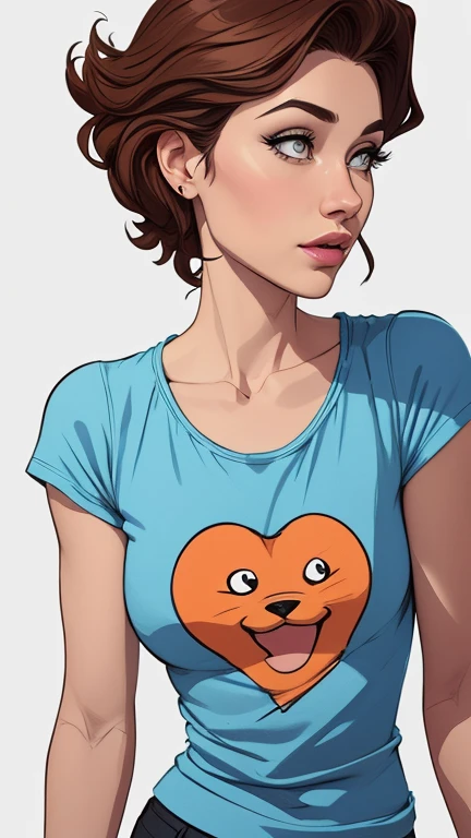 estilo de desenho animado:1.2), mulher Imagem de desenho animado de uma mulher , roupas sensuais , garota super fofa, cartoon style illustration, estilo de arte dos desenhos animados, estilo de arte dos desenhos animados, digital illustration style, design de personagens altamente detalhado, arte digital detalhada fofa, City fan art, design de personagem retrato, beautiful digital illustration, retrato de alta qualidade, arte em quadrinhos, retrato do design do personagem, white background Buso without clothes and medium breasts