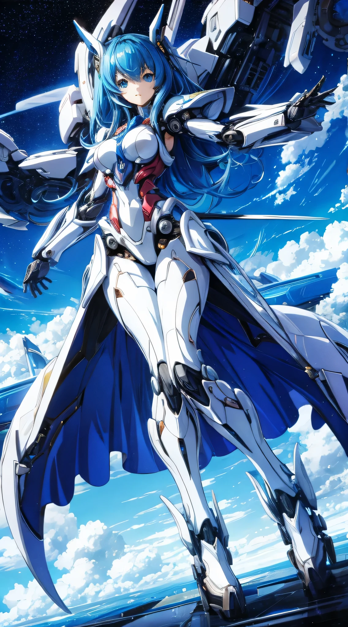 anime,High resolution,clear sky,woman,mechanical woman,armed,nostalgic