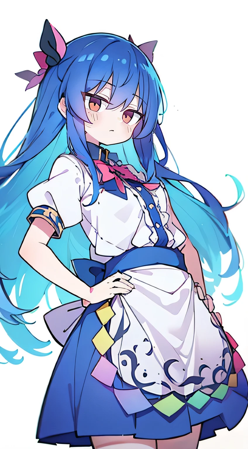 (masterpiece),best quality, expressive eyes, perfect face, 1girl,
Big breasts, H cup, Good breasts, Put your hands on your waist,fair, Gorgeous,Japanese cartoons,girl,lola,Hina Angel, blue hair, blue haired,tent , tent chest, tent breast, floating clothes,Grab your waist, Grab your waist, hands on hips , hands on hips,flat chest,Bad milk,Nagiko Fujisaki,blue hairs,long, straight hair,long hair,