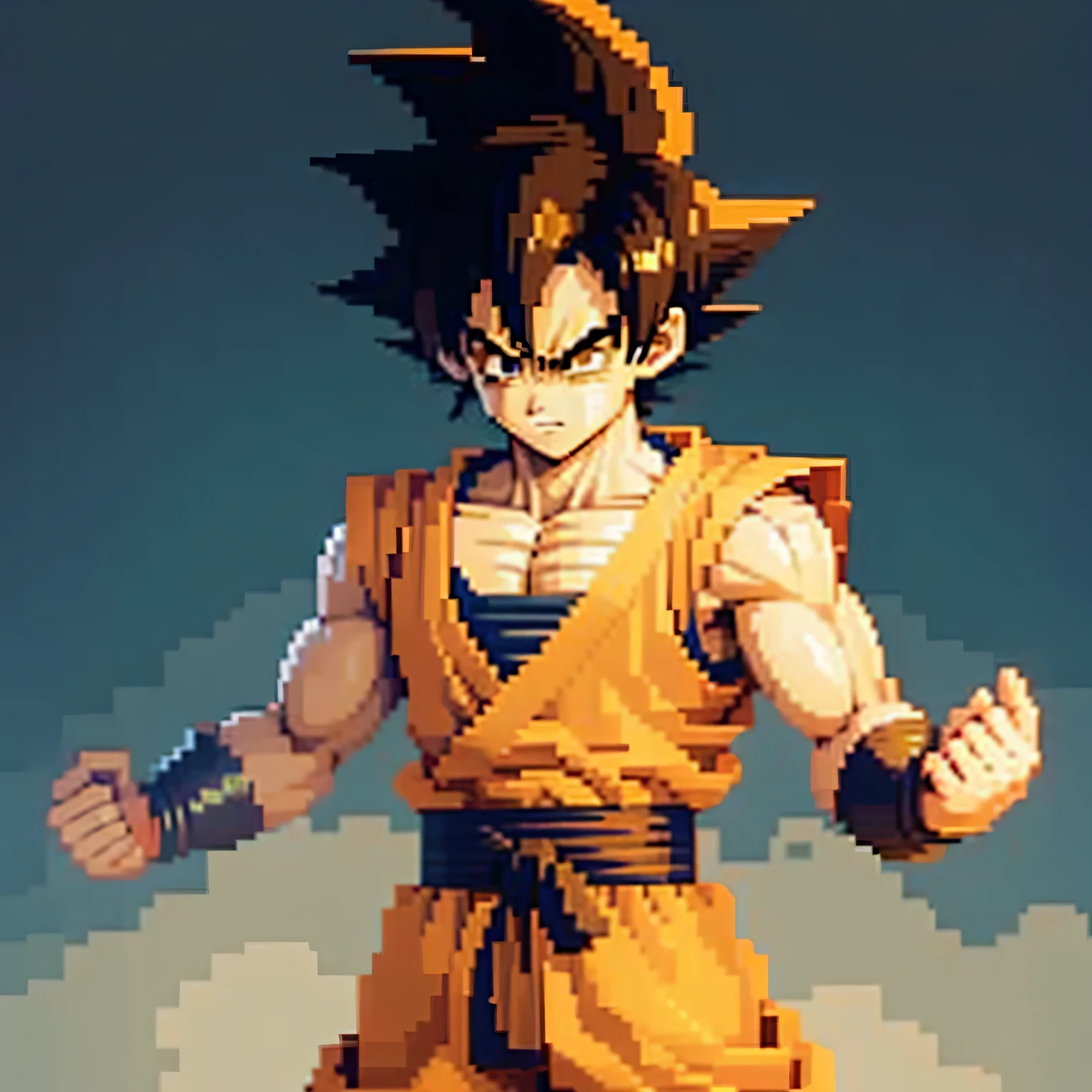 Personaje goku Dragon Ball pixel