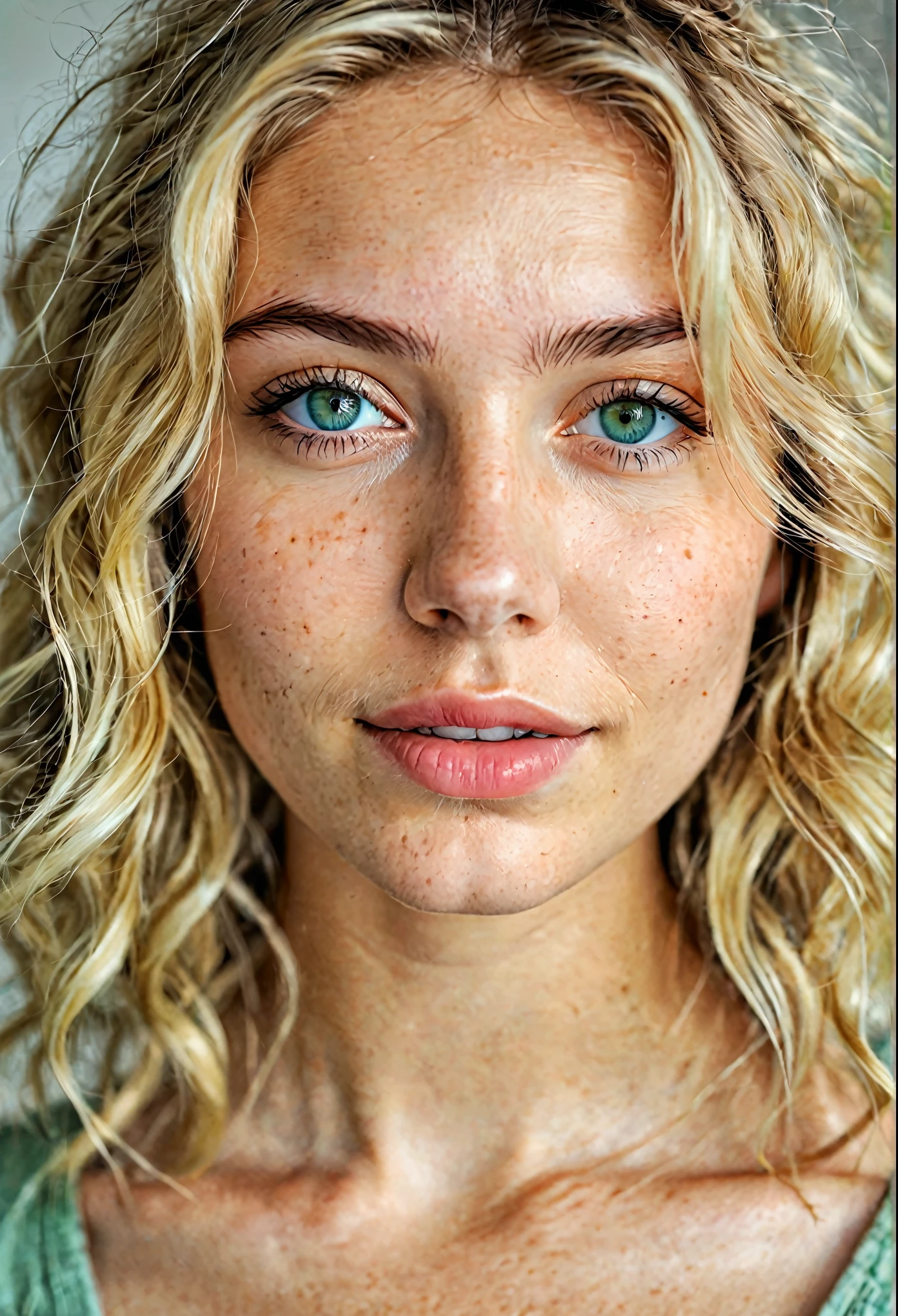 young woman with blonde hair styled in loose waves that frame her face, light-colored eyes, specifically blue-green hues, eyebrows are full well-groomed and arched, adding balance to her facial features, lips appear pinkish-nude, a natural almond-shaped eye lid structure, subtle makeup on her eyelids, symmetry oval-shaped head, Very detailed, 22 years old, innocent face, full body, at music festival, High resolution, masterpiece, Best quality, intricate high detail, highly detailed, focus sharp focus, detailed skin, realistic skin texture, texture, detailed eyes, professional, 4K, charming smile, filmed on Canon, 85 mm, shallow depth of field, Kodak Vision Color, perfect fit body, Extremely detailed, photograph_ (ultra' ), photoreallistic, Realstic, Post-processing, Maximum details, roughness, real life, ultra realist, photorealism, photography, 8K UHD, photography,
