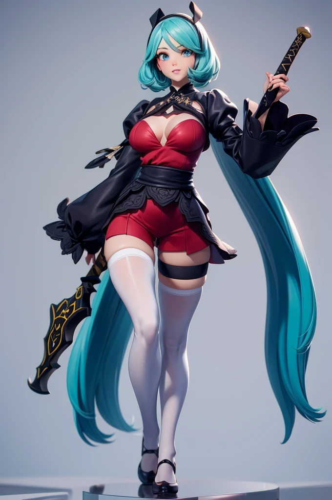 Mini nier automata, (nier automata),  solo, ray tracing, Estilo 3D, 3DMM, ((oses por foto)), ((oses em cada foto)), corpo inteiro,(Front view),(Costas Issue), (Emist on the left), mostrar barriga lisa, (((oses por foto))),(seios muito grandearriga perfeita, olhos perfeitos e simetricos, (perfect handuturistic sword in hand)), ((cabelos curto)),((Roupas de bruxo abertas)),roupa branca com bordas texturizadas, pele clara, luemas detalhadas, White thigh-high tights with trim, emestido aberto em "em", cintura fina, pernas grande, low water, Show legs to the top of the waist, (tecido partido caindo sobre as pernas),((top aberto)),pele ultra realista, olhos realistas humano,pele ultra realista,((blusa listrada)),traje super sensual,(faixas em torno dos seios), colorida,top com babados,(pubis com muito volume),(extremamente sensual),(very sensual),(((Big tits))),(((cabelo dividido em dois))),((((roupa social, aberta nos seios e na frente)))),(((blue, cyan,red and purple clothes))),(((fendas sobre os seios))),(((faixas caindo da cintura com detalhes nas pontas))),(((top com abertura enorme no meio))),(black skin, short hair),((sexy langeries)),(((nivel alto de detalhes))),(((enorme fenda entre os seios))),(((opening to the top of the hip))),(((exibindo quadril por completo))),(((pernas grandes e belas)))