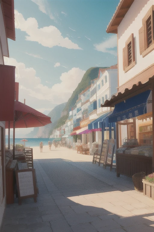 souvenir shop by the sea, landscape