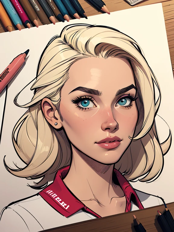 Personagem corpo inteirojogo Fallout uniforme da Fallout Imagem de desenho animado de uma mulher .cartoon style illustration, estilo de arte dos desenhos animados, estilo de arte dos desenhos animados, digital illustration style, design de personagens altamente detalhado, arte digital detalhada fofa,, Design de personagens de retrato, beautiful digital illustration, retrato de alta qualidade, Arte em quadrinhos, Corpo inteiro