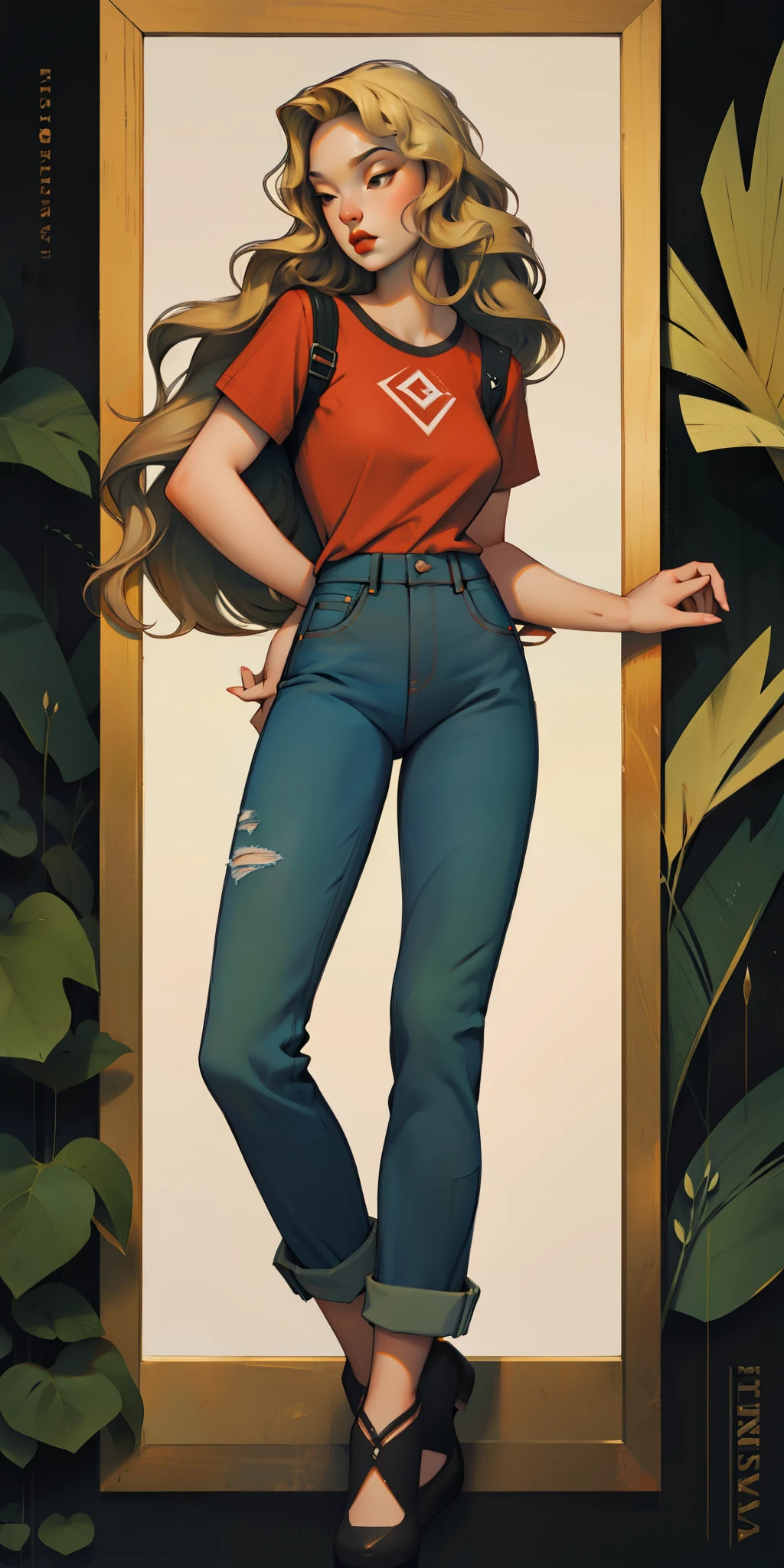 Botticelli's Venus wearing jeans