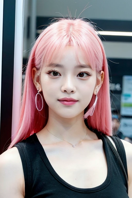 Creat Lisa from black pink in pink hair