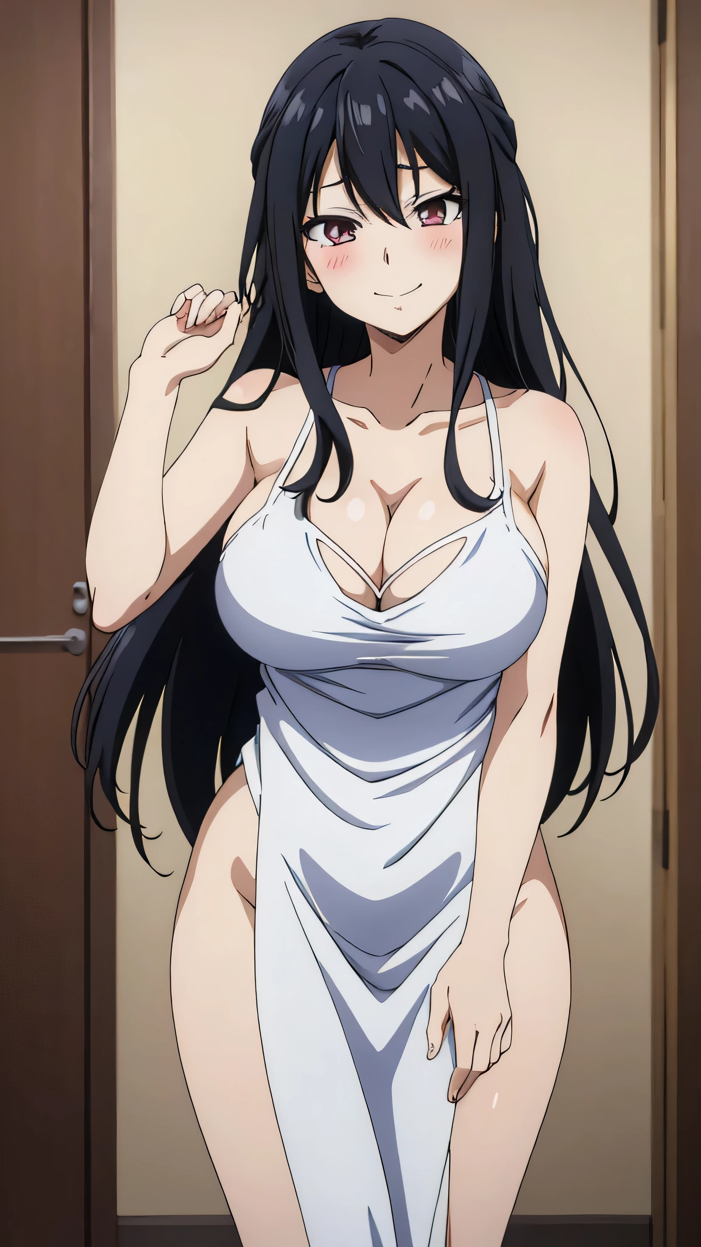 (((masterpiece))),fuyumi itadori, Anime girl characters, 1girl, solo, looking at viewer, medium long hair, cleavage, closed mouth, collarbone,Naked, tall girl, horny, big ass, beautiful face,Charming,  anime visual of a cute girl, screenshot from the anime film, & her expression is solemn, ahegao face, in the anime film, in an anime, anime visual of a young woman, she has a cute expressive face, still from anime, perfect breasts, she is tall, All bodies visible, ahegao face, the face is ahegao, she is horny, A perverted face, she so perverted, she smile so perverted, hd picture, 4k quality, details of the face is so good, cute face, All bodies visible,Standing pose, 