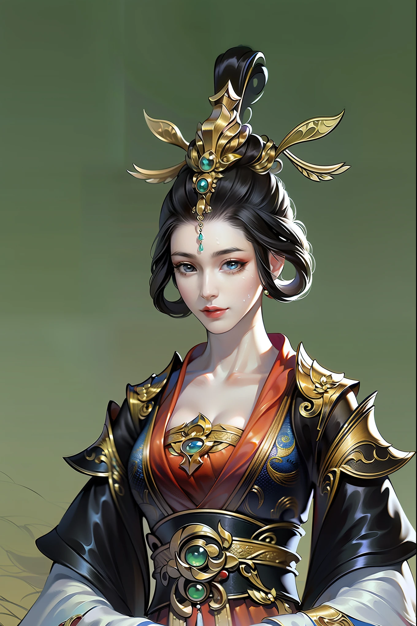 （masterpiece，super detailed，HD details，highly detailed art）1 woman，barefoot，silk，Xian Xia，bust，alone，Highly detailed character designs from East Asia，Game character costume design，ultra high resolution, sharp focus, epic work, masterpiece, (Very detailed CG unified 8k wallpaper)，pretty face，beautiful eyes，HD details