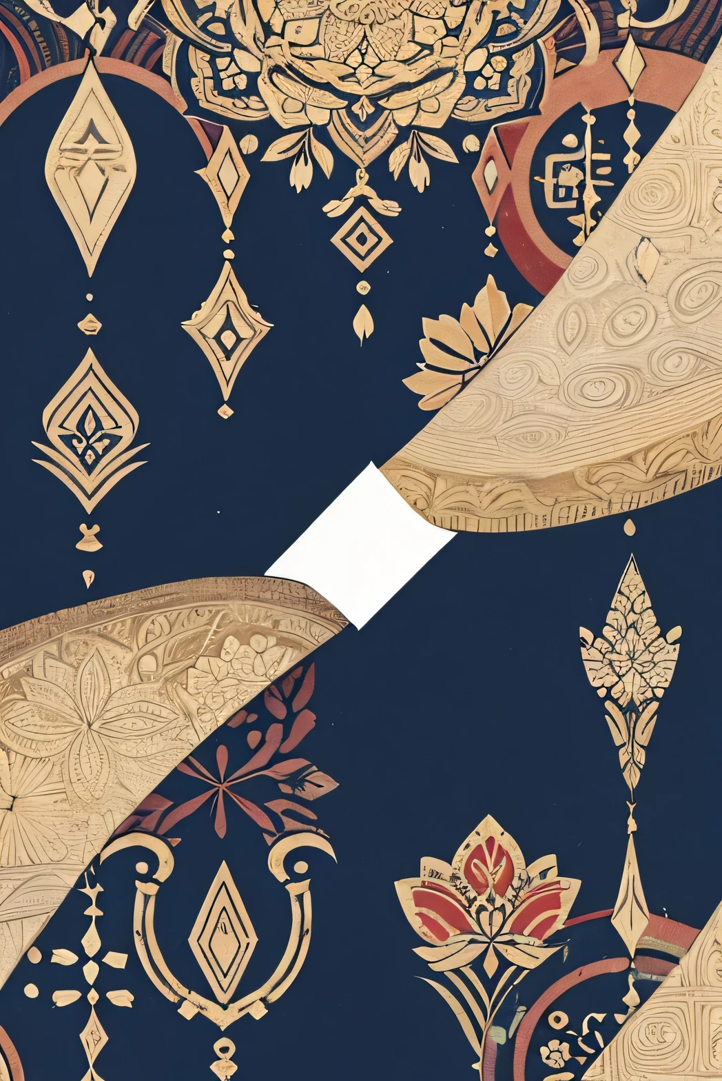 batik motif bground, combination by broen colour and white colour, full layer