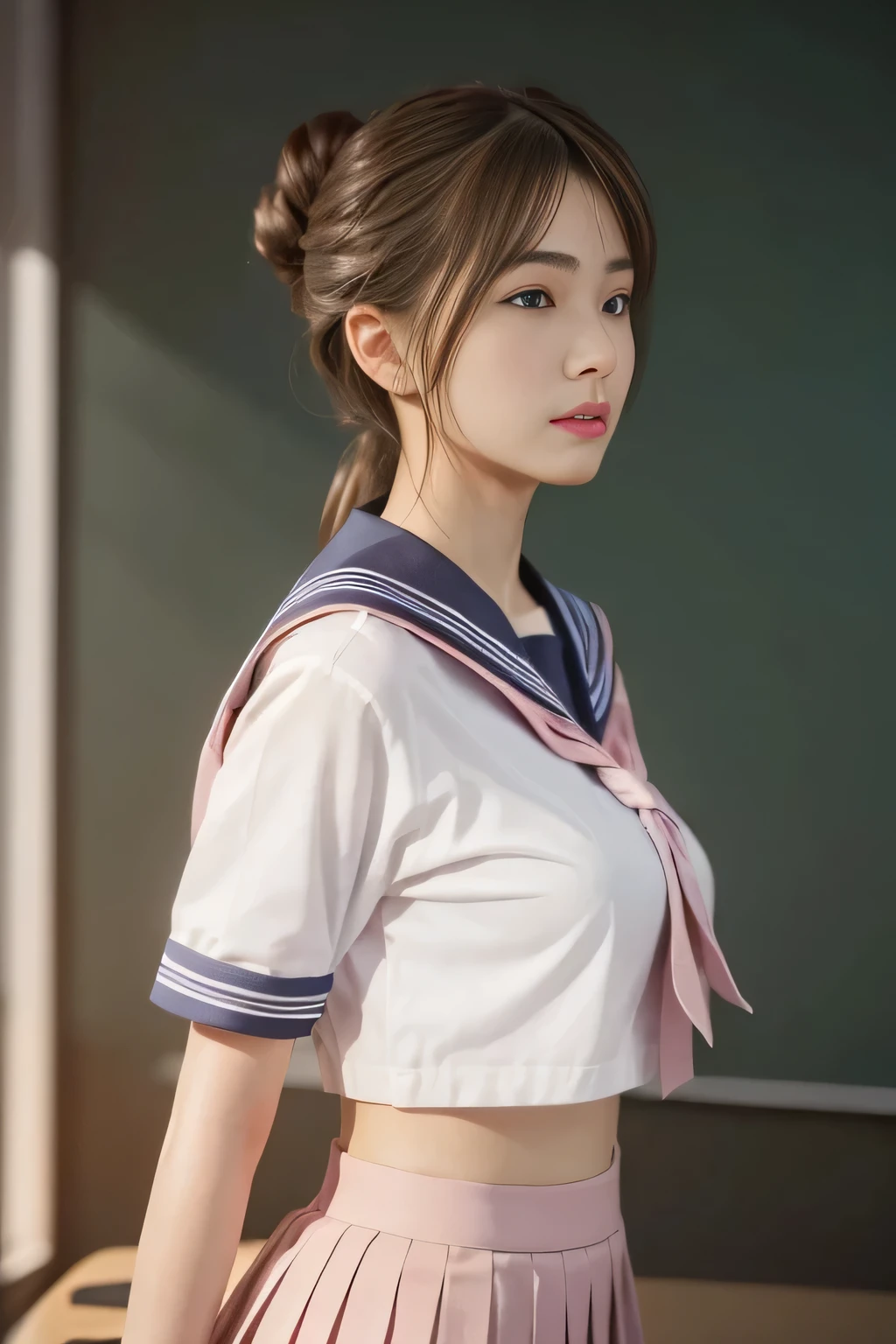 A woman in a sailor outfit posing for a picture - SeaArt AI