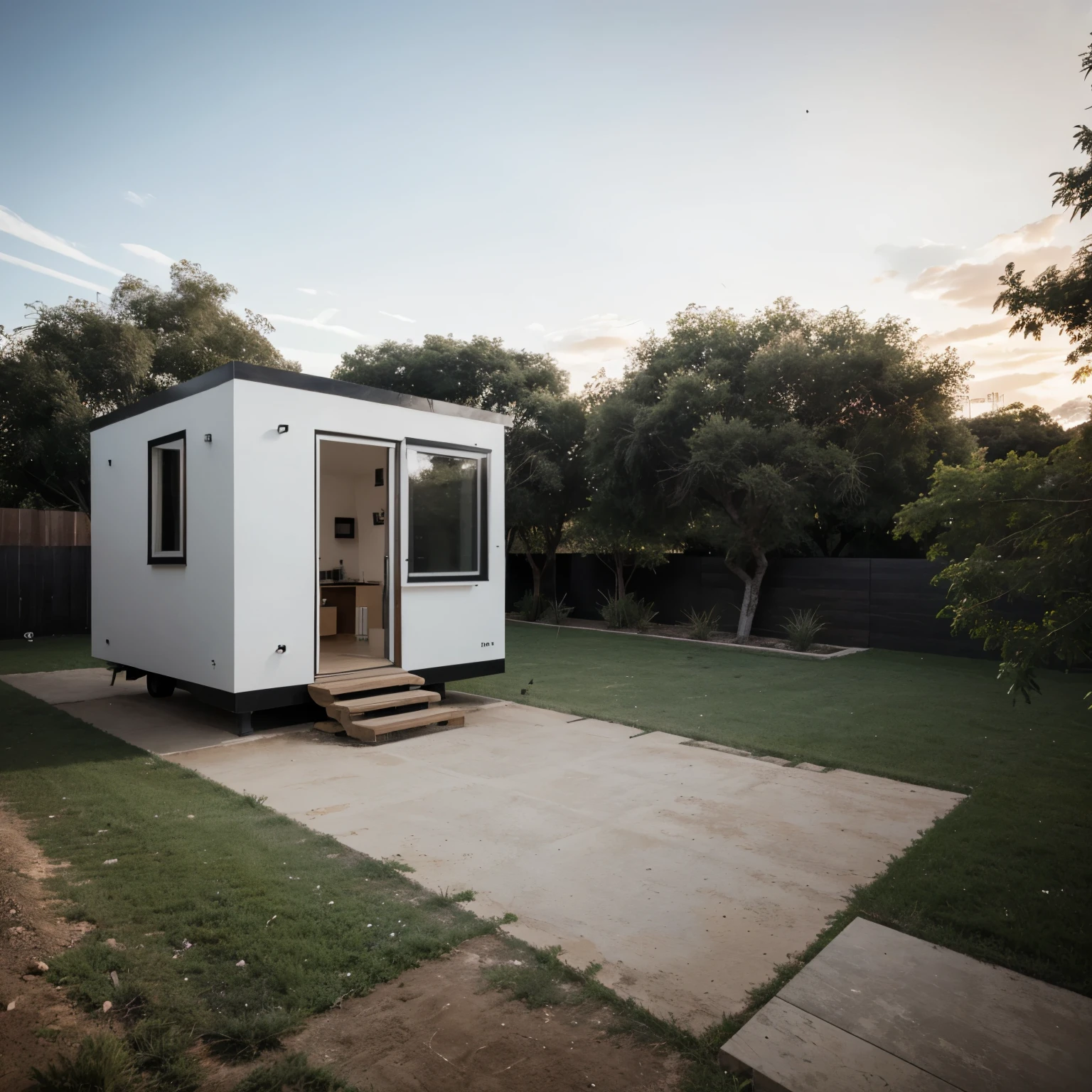 En un terreno en obra negra una casa hecha con un contenedor, Additionally, the bathroom is portable and the shower room is also, despite the materials, the house looks very good, the land is not vacant.