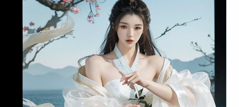 (Highest quality),((man)),(masterpiece),(((Detailed facial description))messy hair,8K,pixiv, A single teacher's work, {A young man} Tall eyes, gentle expression, gentle Hanfu, bright pupils, sickly ((long flowing hair))White crane ultimate light and shadow,messy hair, windy weather,(Detailed sculpting of eyes),(Carefully portray the body),sense of fragmentation,(clear face),gods,Cinematic,national style,Beautiful martial arts figure painting, guweiz, guweiz style artwork, author:Yang Jie, Epic and beautiful character art, Stunning character art, author:Fan Qi