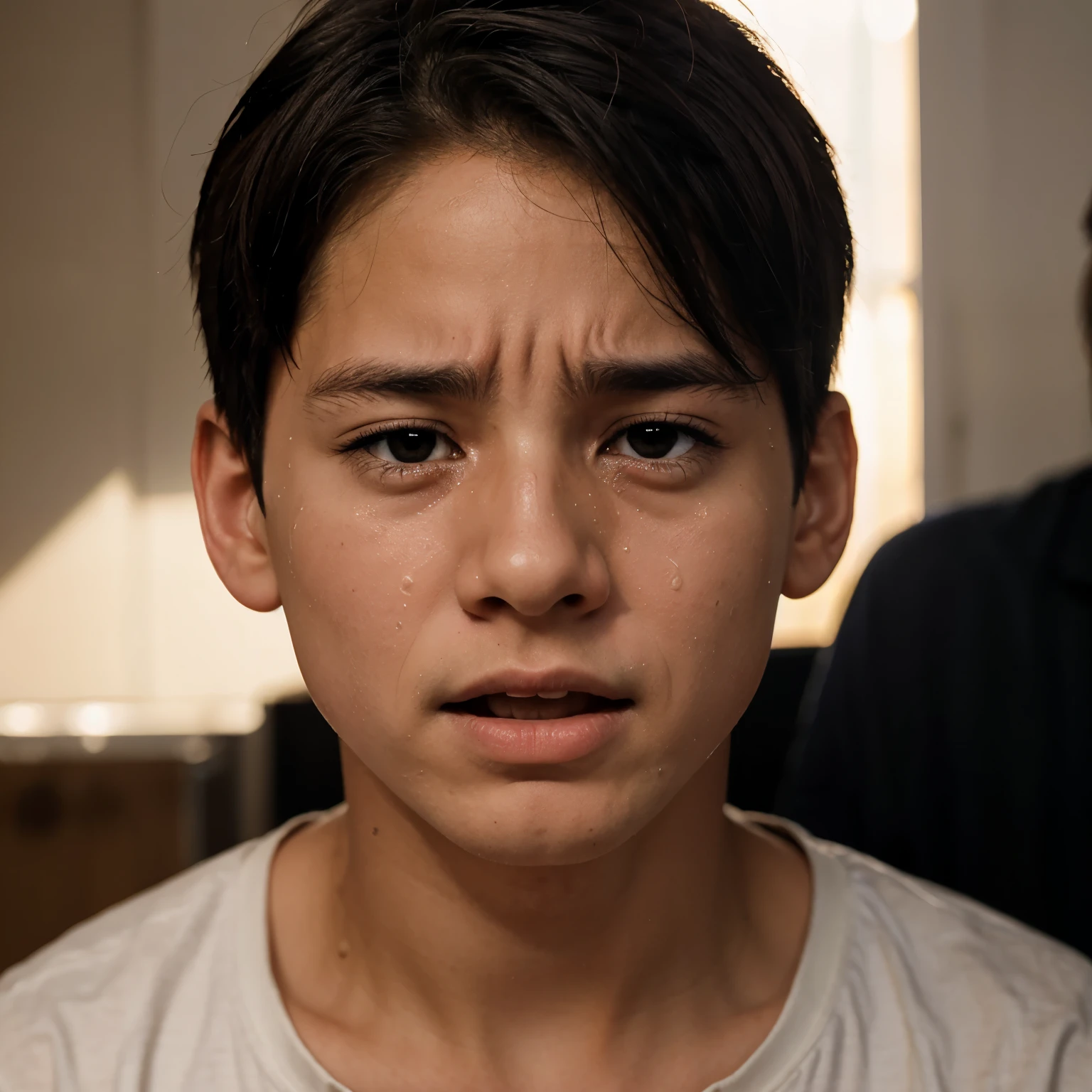 A boy crying for love