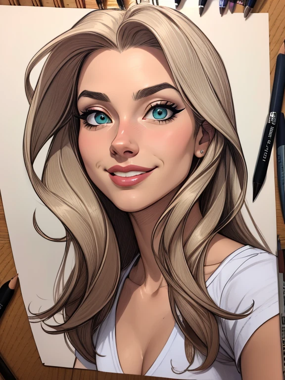 (estilo de desenho animado:1.2),  [(lindas mulheres jovem no colegial ) desenho de vestindo um moletom folgado e oversized, grande sorriso, olhos perfeitos, rosto detalhado, fundo de festa, pose divertida, olhar sedutor, confete, Fundo Branco Simples olhos verdes cabelo preto 