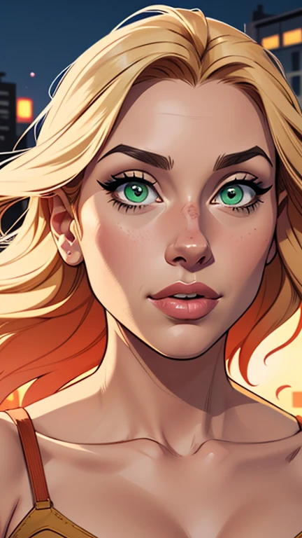  Imagem de desenho animado de uma mulher .cartoon style illustration, estilo de arte dos desenhos animados, estilo de arte dos desenhos animados, digital illustration style, design de personagens altamente detalhado, arte digital detalhada fofa, City fan art, Design de personagens de retrato, beautiful digital illustration, retrato de alta qualidade, Arte em quadrinhos, mulher jovem. Green eyes Medium busty and wonderful vandinha Adams 