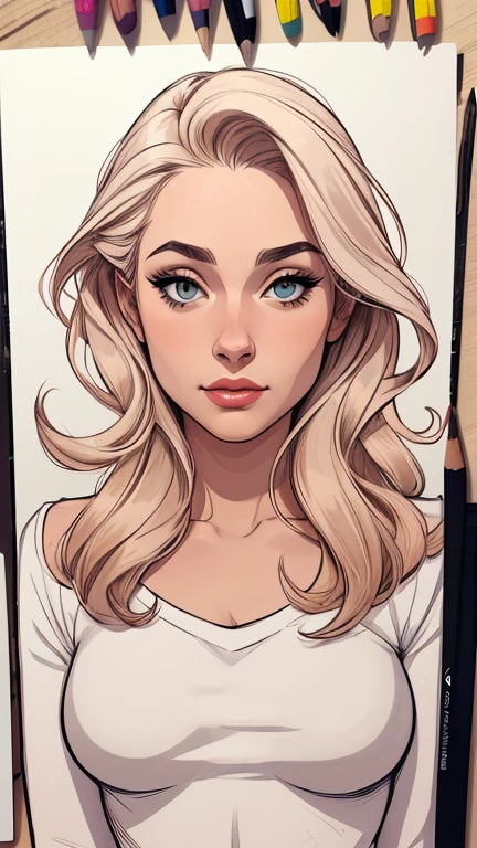 estilo de desenho animado:1.2), mulher Imagem de desenho animado de uma mulher , roupas sensuais , garota super fofa, cartoon style illustration, estilo de arte dos desenhos animados, estilo de arte dos desenhos animados, digital illustration style, design de personagens altamente detalhado, arte digital detalhada fofa, City fan art, design de personagem retrato, beautiful digital illustration, retrato de alta qualidade, arte em quadrinhos, retrato do design do personagem, white background Buso without clothes and medium breasts female character from The Lord of the Rings