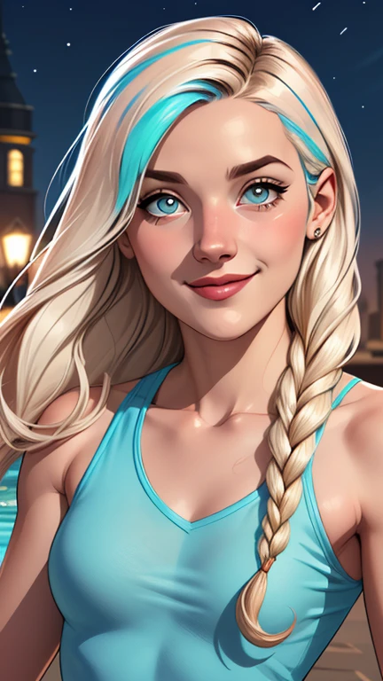 (estilo de desenho animado:1.2), Desenhos de (Luna Lovegood), Sorriso, olhos perfeitos, rosto detalhado, fundo branco, pose divertida, olhar sedutor,Corpo inteiro , medium beautiful breasts and wonderful body Cartoon style digital illustration. mulher jovem adolescente