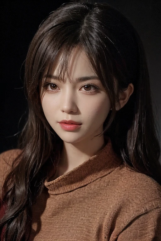 a close up of a woman with long hair wearing a pink sweater, Mai Shiraishi as a super villain, Beautiful Japanese women, ・Zuo々Ki Nozomi, young adorable japanese face, , gorgeous young japanese woman, cute japanese actress, Zuo々Ki Nozomi, Portraits of Japanese female idols, japanese girl, Mai Shiraishi