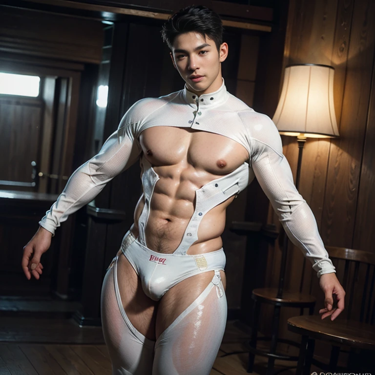 (masutepiece,High resolution,ultra - detailed:1.0),1(Boy ,robot boy ),Perfect male body,Look at the camera,Delicate eyes and delicate face,extremely details CG,Unity 8k wallpaper,intricate-detail,solo person,Detailed face, ( extreme tight high waisted white bodysuit), (extremely small size bodysuit squeeze out the side belly),Best Quality, hands visible, Beautiful and delicate blue short hair:1.5 , full length shot(fls) , big thighs , big fat hips , insane details, hyper details , photorealistic , only male , handsome boy , fat buttock , puffy nipples , 16k resolution , ultra-high clarity , hyperrealism, uhd,. K-pop idol , whore , slutty whore , swollen nipples , defeat , grins ,thick thighs, thick fat booty. Fat buttocks , male , gluteal fold , buttocks lift , (bare thighs ) , (bare chest ) , ( thick bottom ) , realism , hyper realistic , photorealistic , ( thick hips ). , standing , 2 hands bind behind head , super tight , super handsome boy , male , gynecomastia , fatty hips , fatty buttocks, sexy , eroticism , nsfw , side belly fat , sexy slutty whore , nasty bitch , (photorealistic) , epic realism , epic photorealistic , grins , smirk , smile , shy , blushing , short hair