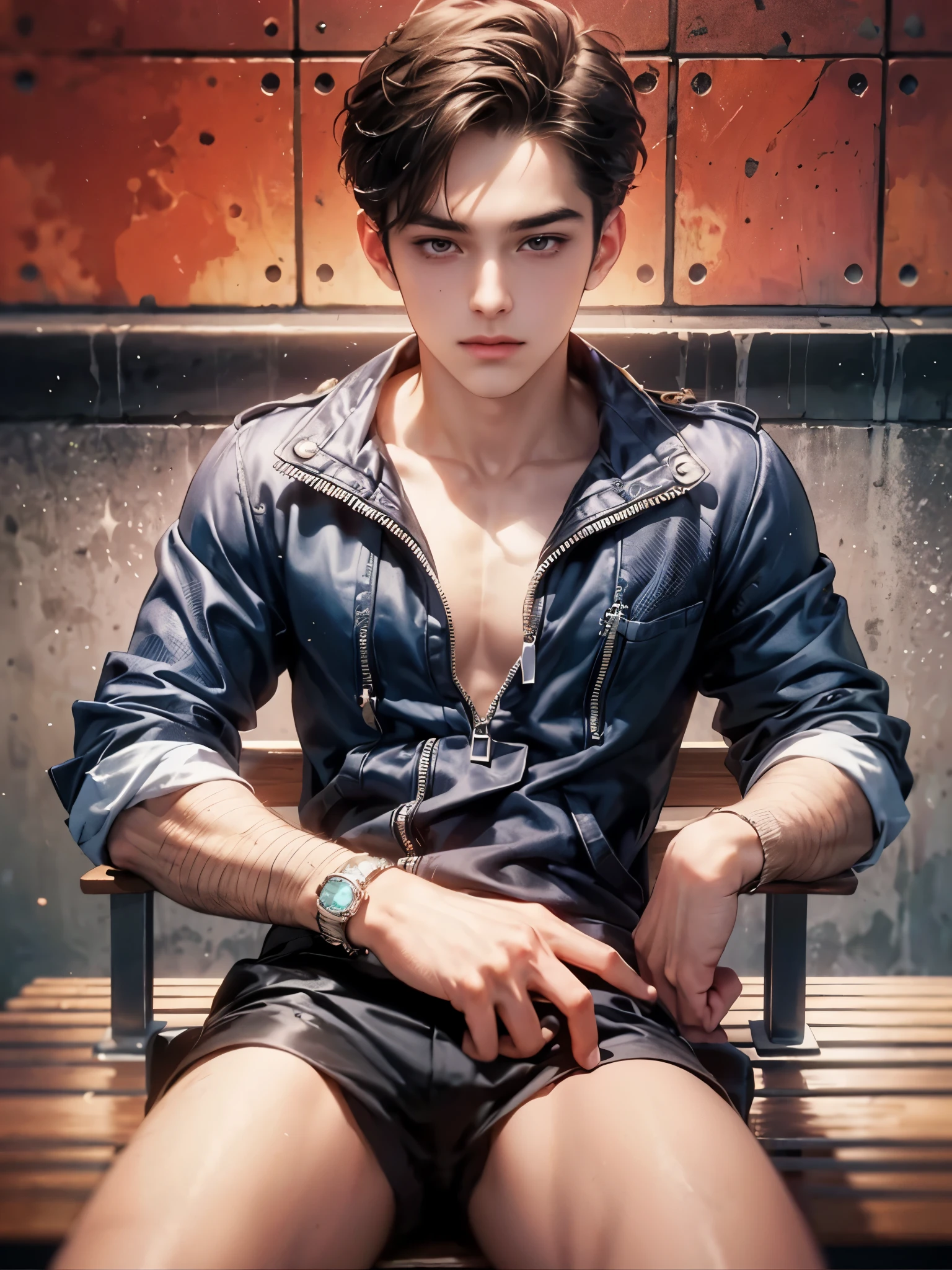 (masterpiece, top quality, best quality, official art, beautiful and aesthetic:1.2), boy, handsome, extreme detailed faces, (fractal art:1.3), colorful, highest detailed, (perfect face), shiny skin, HDR, cantarella, extremely detailed dress, detailed background