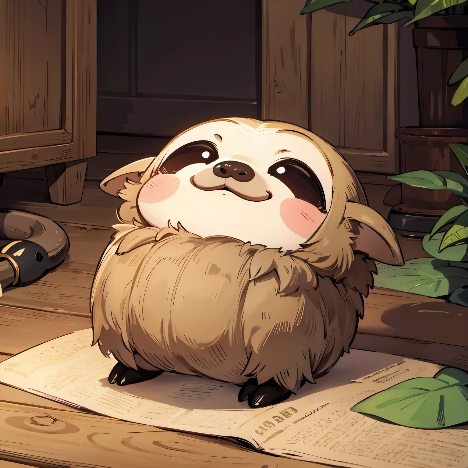 sloth、mini character、cute