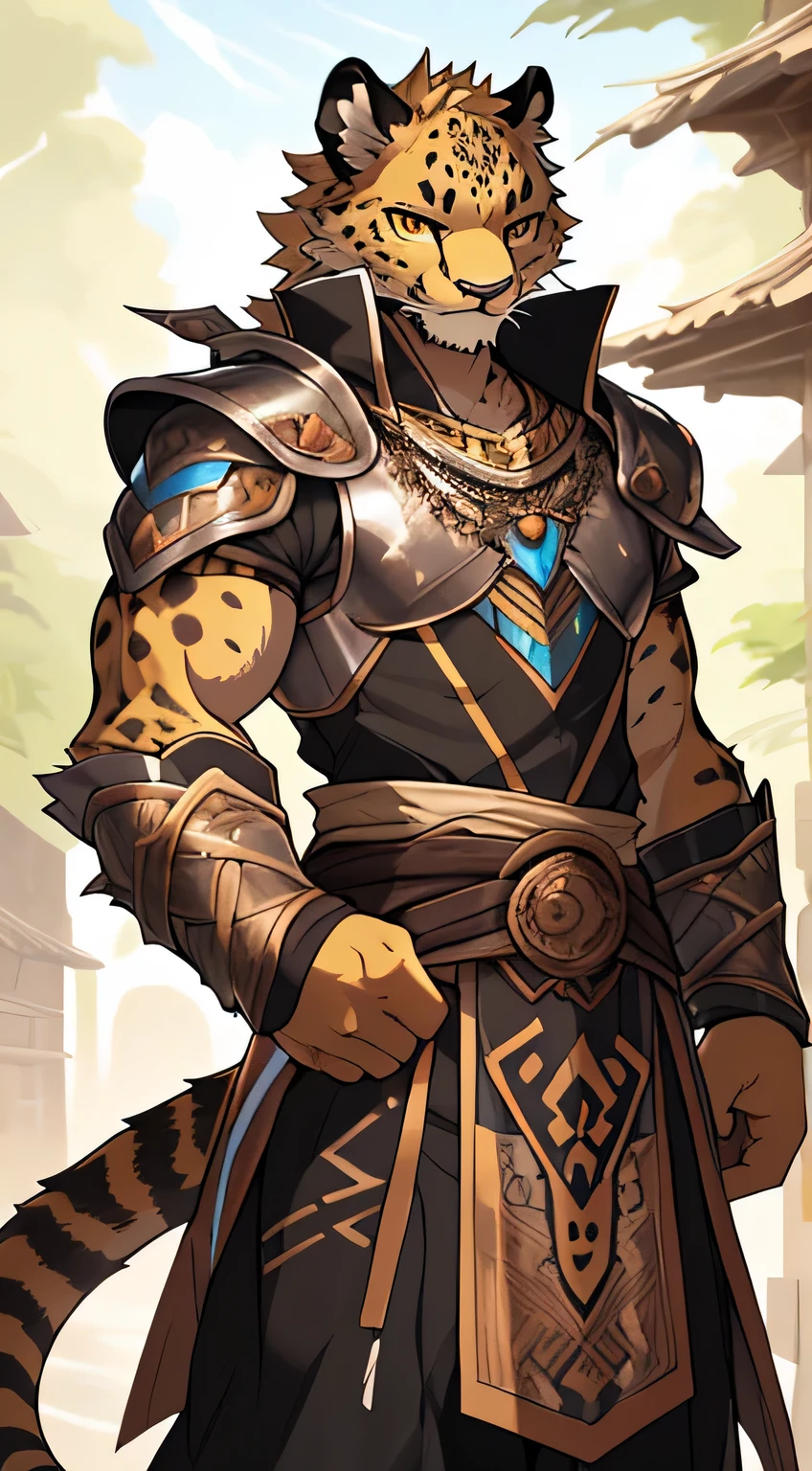 Tabaxi Knight, an hairy,furry, cheetah, human art, tabaxi, Detailed anime character art, Best Art Sites for Fan Art, Very detailed and beautiful fan art, tabasi male, High quality fan art, Detailed fanart, Human Panther Rider, Popular topics on artstation pixiv,HD