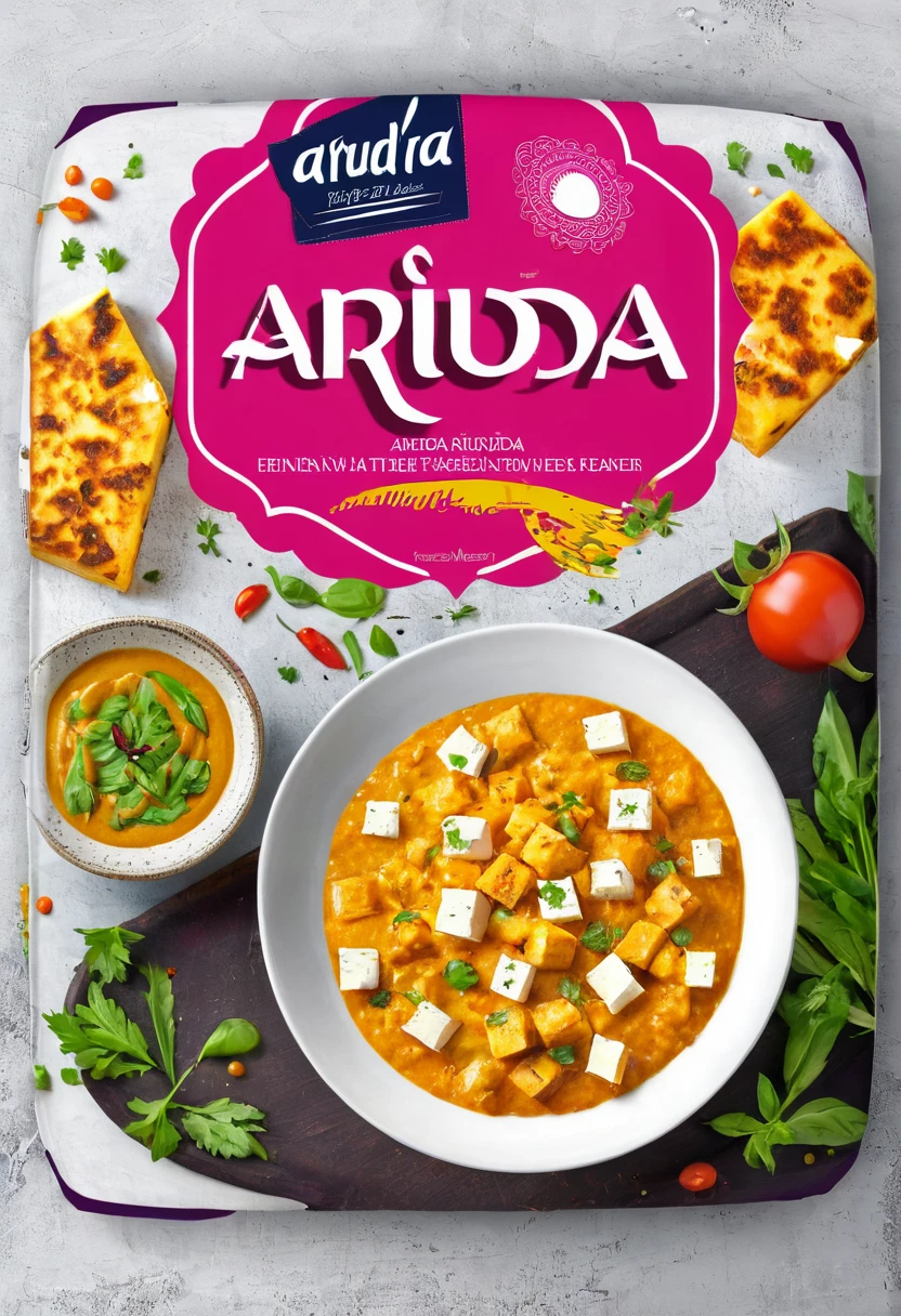 Paneer cover design with the brand name ARUDRA