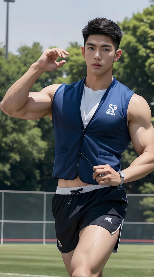 top-quality、masterpiece、超A high resolution、(realisitic:1.4)、详细的脸、独奏、1human male、Dark hair、glistning skin、dense skin、((asian human))、architectural、(absurderes、hight resolution、ultra-detailliert)、、1 male、Adults、(18 year old man)、tall muscular man、broad shoulder、extra very short hair、angular jaws、thick neck、thick eyebrow、((extra very short hair))、A dark-haired、fine eyes and detailed face、 Highly detailed CG Unity 8K wallpapers、intricate-detail、(Style Swirl Magic:0.7)、looking at the spectator、独奏、(full body Esbian:0.6)、细致背景、A detailed face、dynamicposes、、Urban background、dynamic compositions、 big muscle、、(((Crotch bulge)))、 ((masutepiece:1.4, Best Quality)), ((masutepiece, Best Quality)), (photographrealistic:1.4)、(((Pop bear costume with visible face)))、Half zipper、hoody、 Pubic hair, Open legs, ((Erection 1.2)), emphasis, (Moccoli: 1.4), (Manly chest plate)), Sweating,, Blood vessels in the arm、Cinematic lighting, High quality, Best Quality, 4K, Focus Sharpening,nffsw, 8K, Beautiful face, 1 boy, Wooflamp, Blue hair,Purple suit,hoods, Closed eyes, neon eyes, Hood zipper is closed,Clothing ,((tail)),Rainbow Pride,((Beautiful Chinese Man))、(((Show your face))),Pop atmosphere、colorful room、interesting background,Large men、Gachimuchi