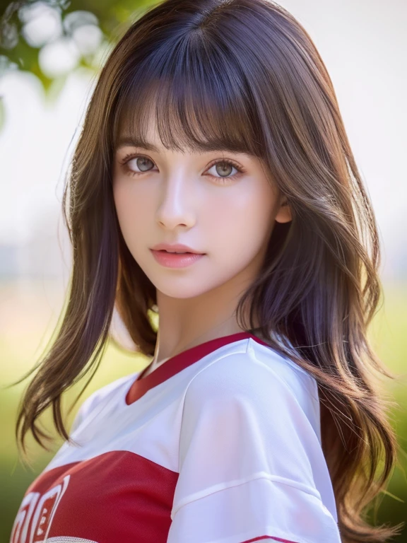 1 girl, medium , star eyes, (8K, original photo, High sensitivity, best quality, masterpiece, Ultra High resolution, realism: 1.25), blush, (Very Detailed CG Unity 8K Wallpaper, best quality, High resolution: 1.2), (extremist_detailed, ultra high definition: 1.2), perfect lighting, Unique, (1 girl: 1.4), (pretty girl: 1.2), Unreal Engine, Side light, white hair, fox ears, purple eyes, perfect face, detailed脸, Perfect body, beautiful eyes, pretty face, (bright skin: 1.4), Idol, (whole body), Red T-shirt, transparent,