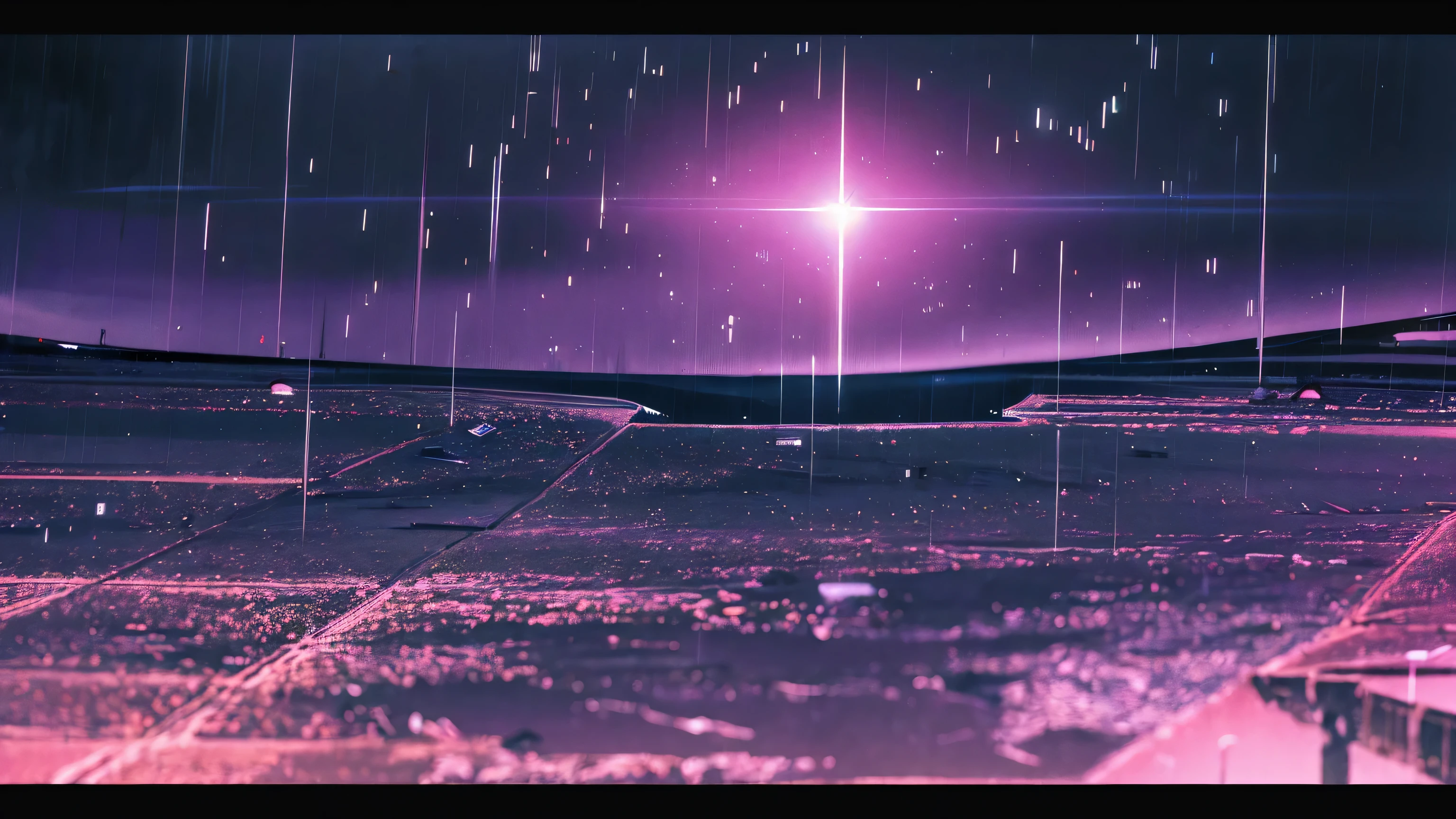 Surrealism, drop shadow, pov, blurry, ray tracing, bloom, letterboxed, projected inset, wide shot, Eye-Level Shot, super detail, ccurate, best quality, highres, award winning, high details, anatomically correct, UHD, masterpiece, ccurate, cloudy sky, It's raining, dark night city, neon sign