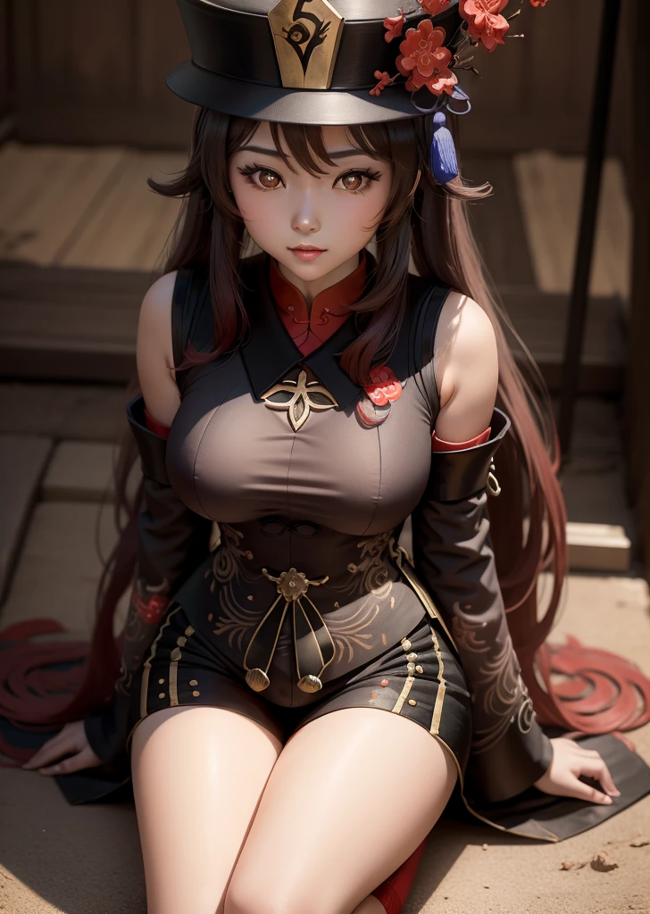 hutaodef,
hutaornd,(masterpiece),best quality, expressive eyes, perfect face,w sitting, w sitting on ground, legs on ground, big breast, good breast, h-cup, arms between legs, bot arms between legs