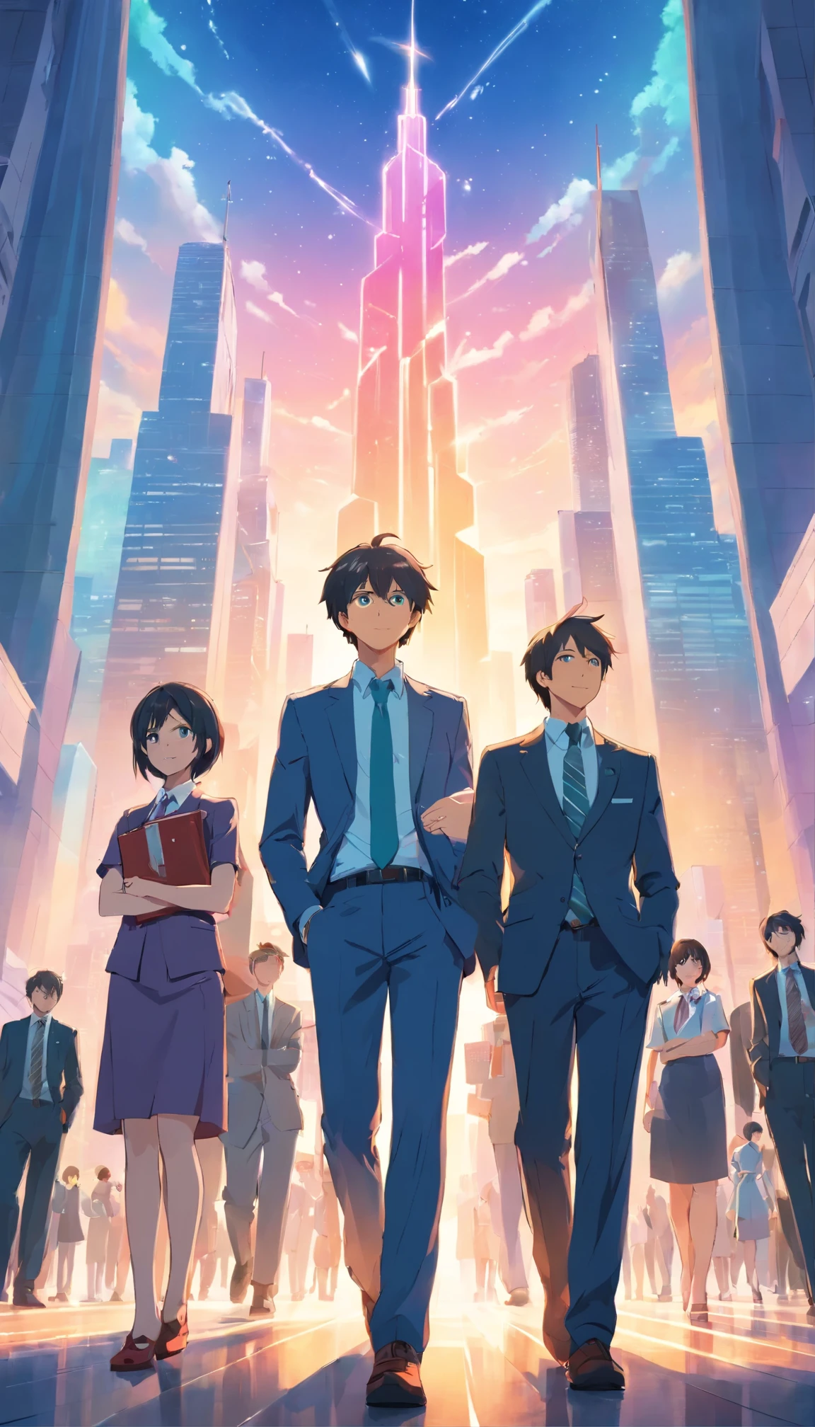 Group of working people group picture in formal attire